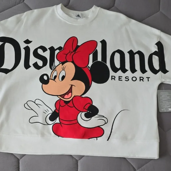 Disney White and Red Minnie Mouse Crew Neck Sweater - Picture 3 of 5